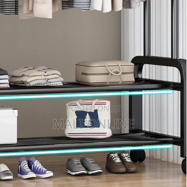 3-in-1 Heavy-duty Metal Clothes Rail Rack - thumbnail 7