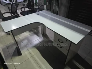 White L Shape Desk