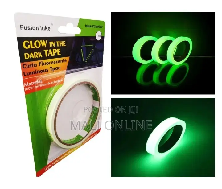 Glow In The Dark Fluorescent Luminous Tape 10mm X 3m