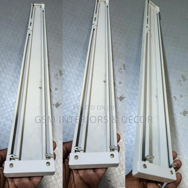 Paired Aluminium Curtain Rails Non Rusting Smooth