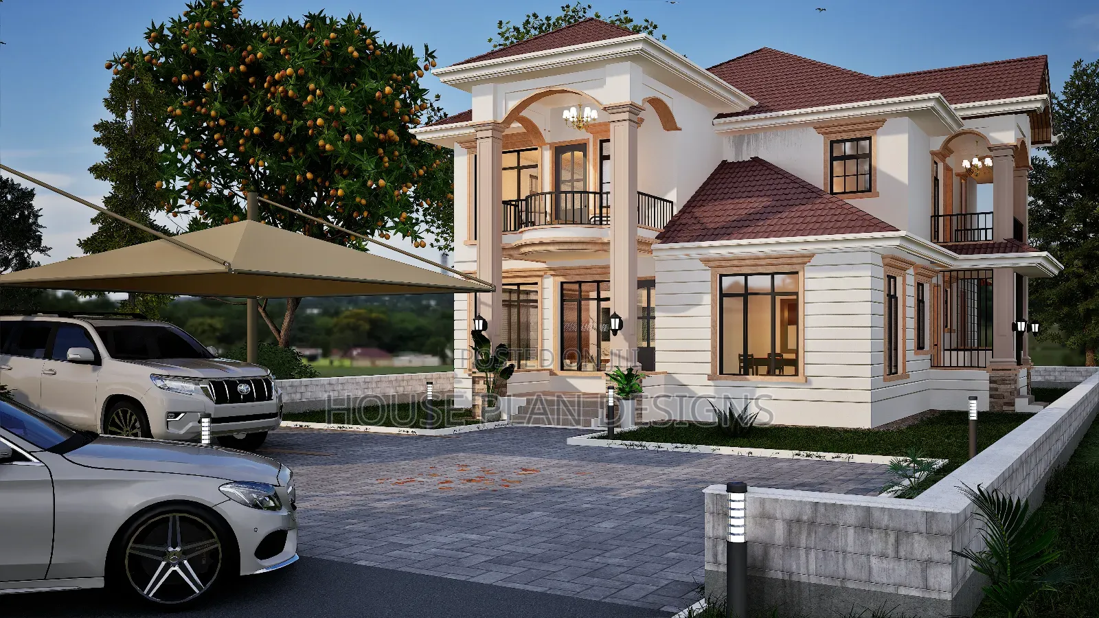 Classic 4 Bedroom Mansion House Plan