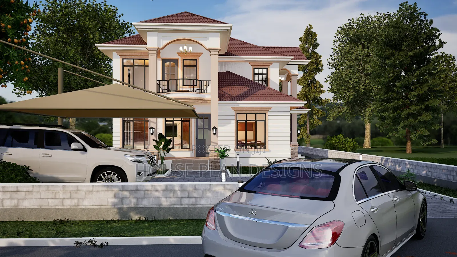 Classic 4 Bedroom Mansion House Plan