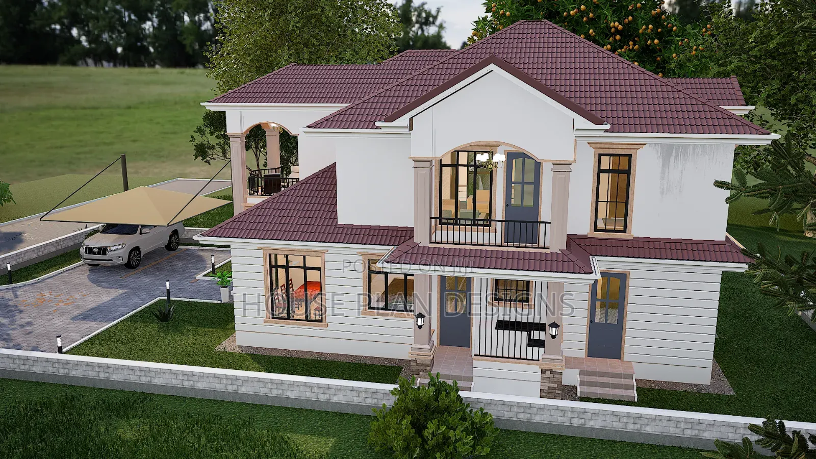 Classic 4 Bedroom Mansion House Plan