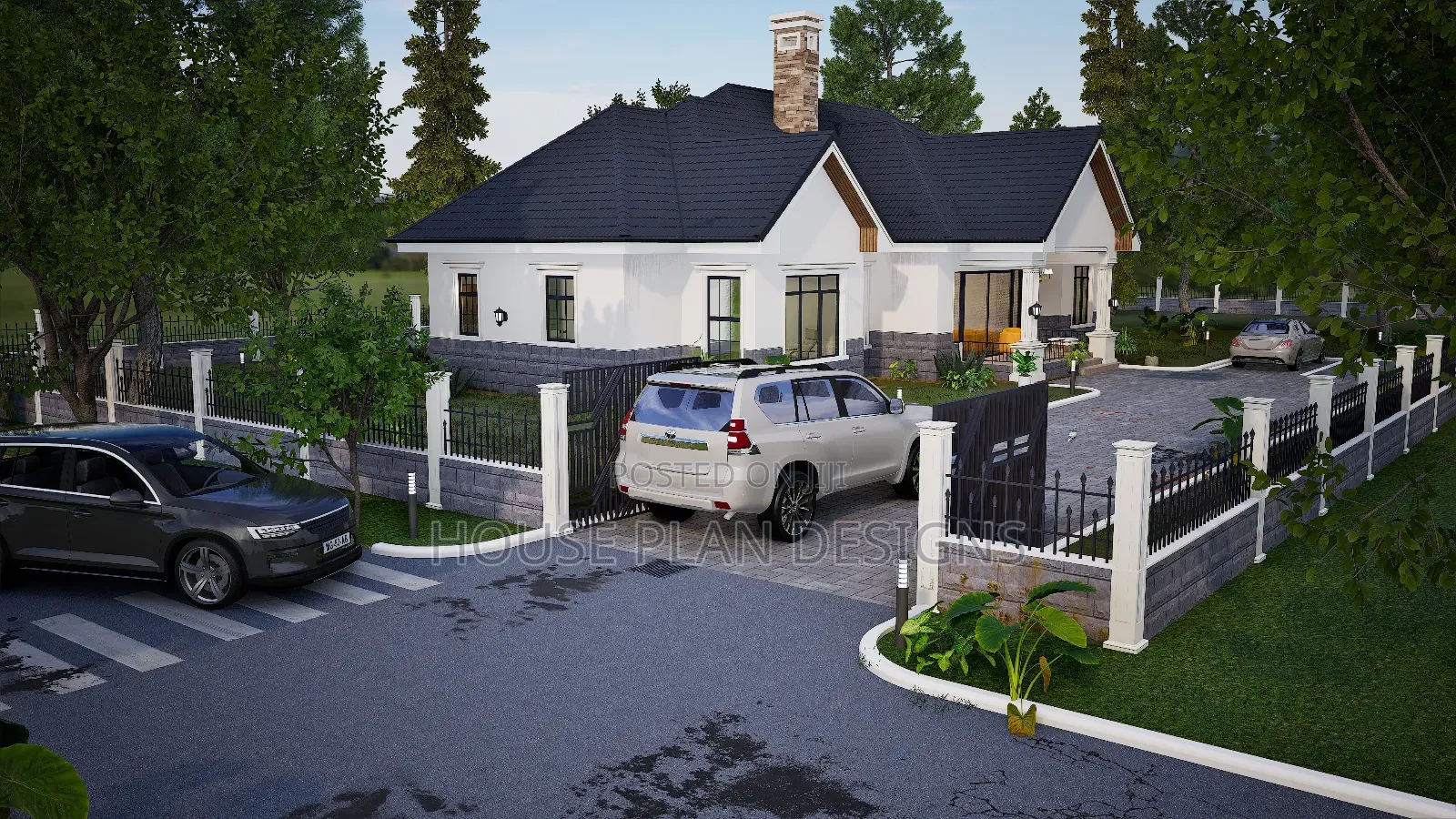 Affordable Four 4 Bedroom Bungalow House Plan Design