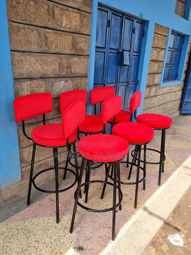 Bar Chairs/ Kitchen Counter Red Velvet Upholstery. - main view