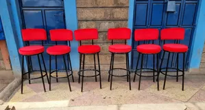 Bar Chairs/ Kitchen Counter Red Velvet Upholstery.