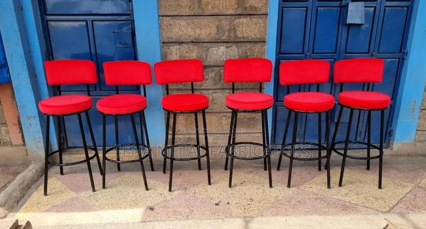 Bar Chairs/ Kitchen Counter Red Velvet Upholstery. - thumbnail 3