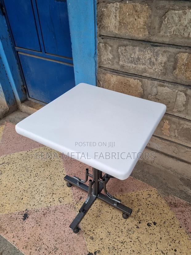Restaurant Table With Silver Podwer Coating Frame - thumbnail 2