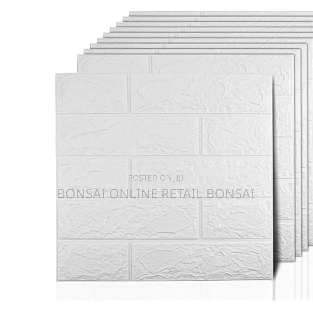 5 Pieces 3d Brick Pattern Foam Wall Stickers – Self-Adhesive