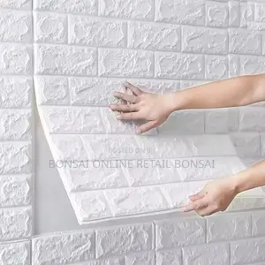 5 Pieces 3d Brick Pattern Foam Wall Stickers – Self-Adhesive