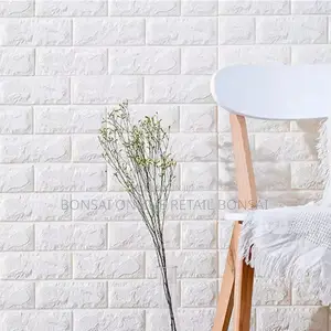 5 Pieces 3d Brick Pattern Foam Wall Stickers – Self-Adhesive