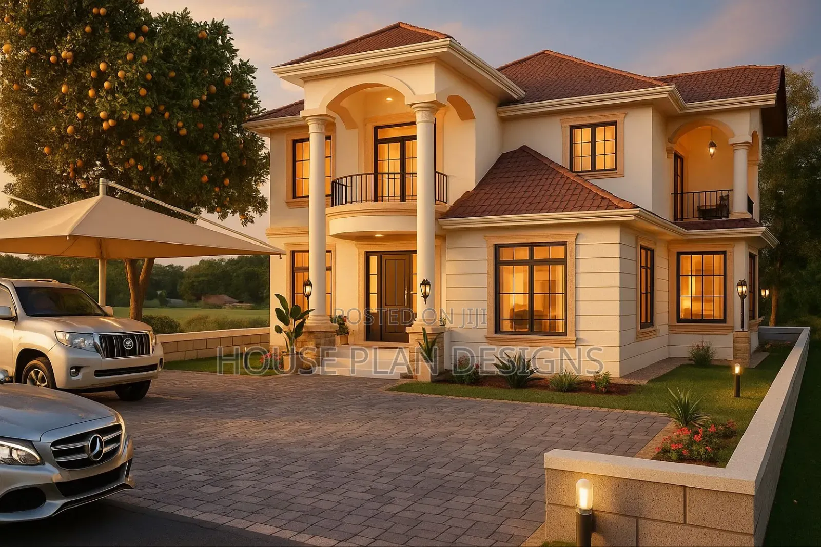 Classic 4 Bedroom Mansion House Plan