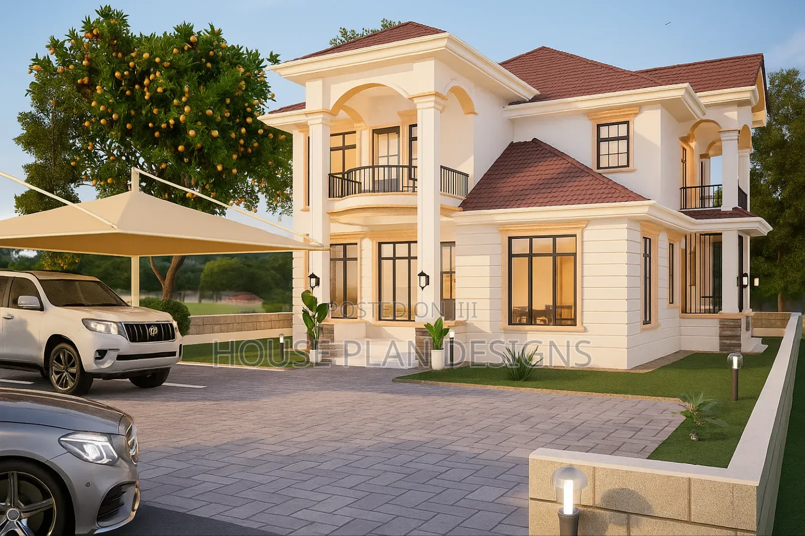 Classic 4 Bedroom Mansion House Plan
