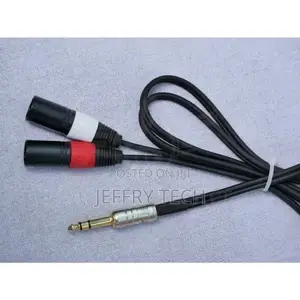 Y-Cable 2 Male XLR to Stereo Jack/1.5m
