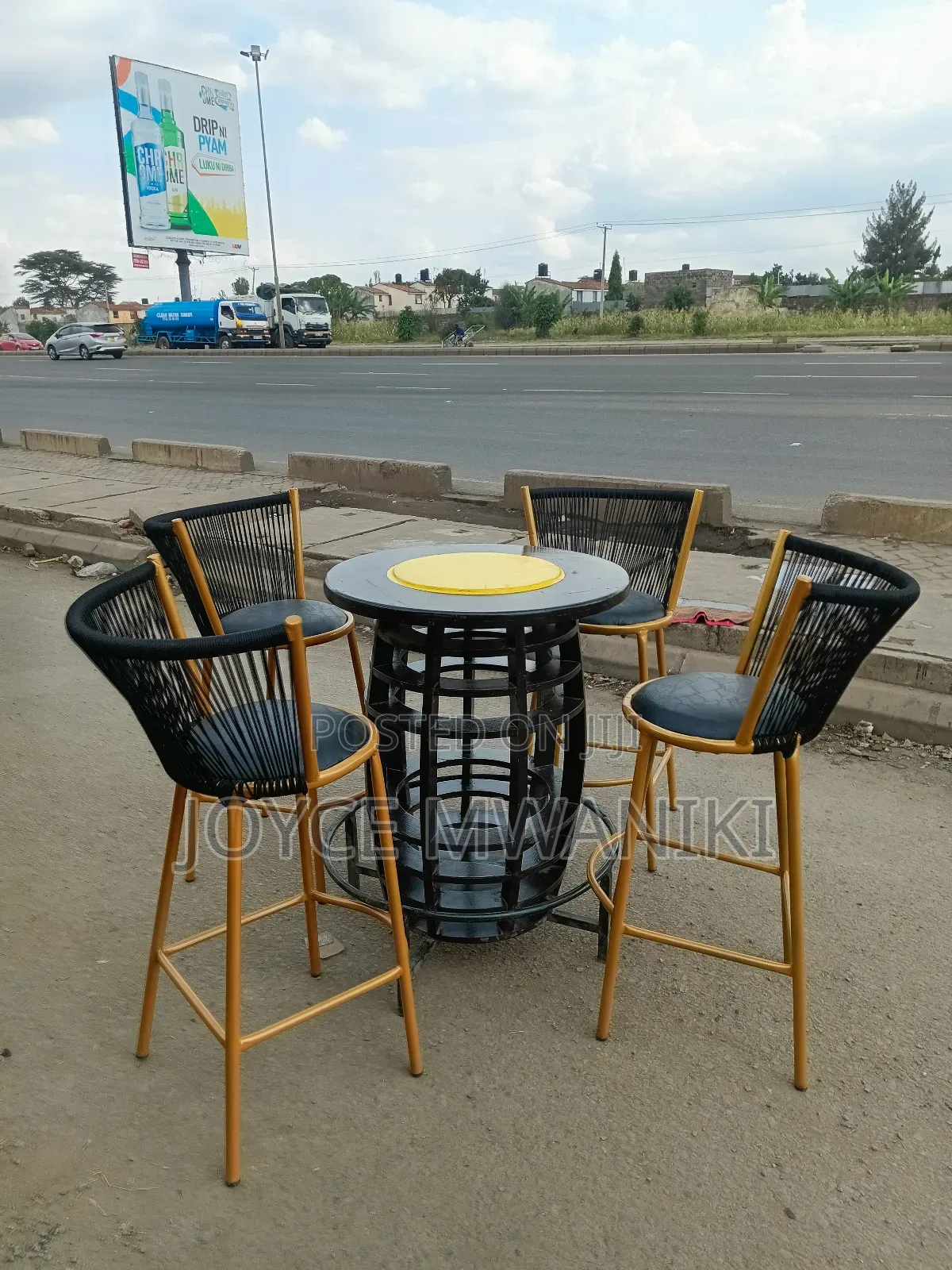 High Bar Set With Barrel Table, Latest Design 