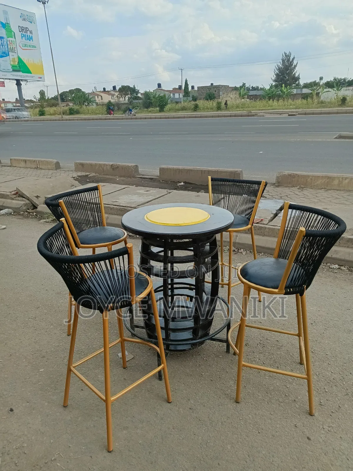 High Bar Set With Barrel Table, Latest Design 