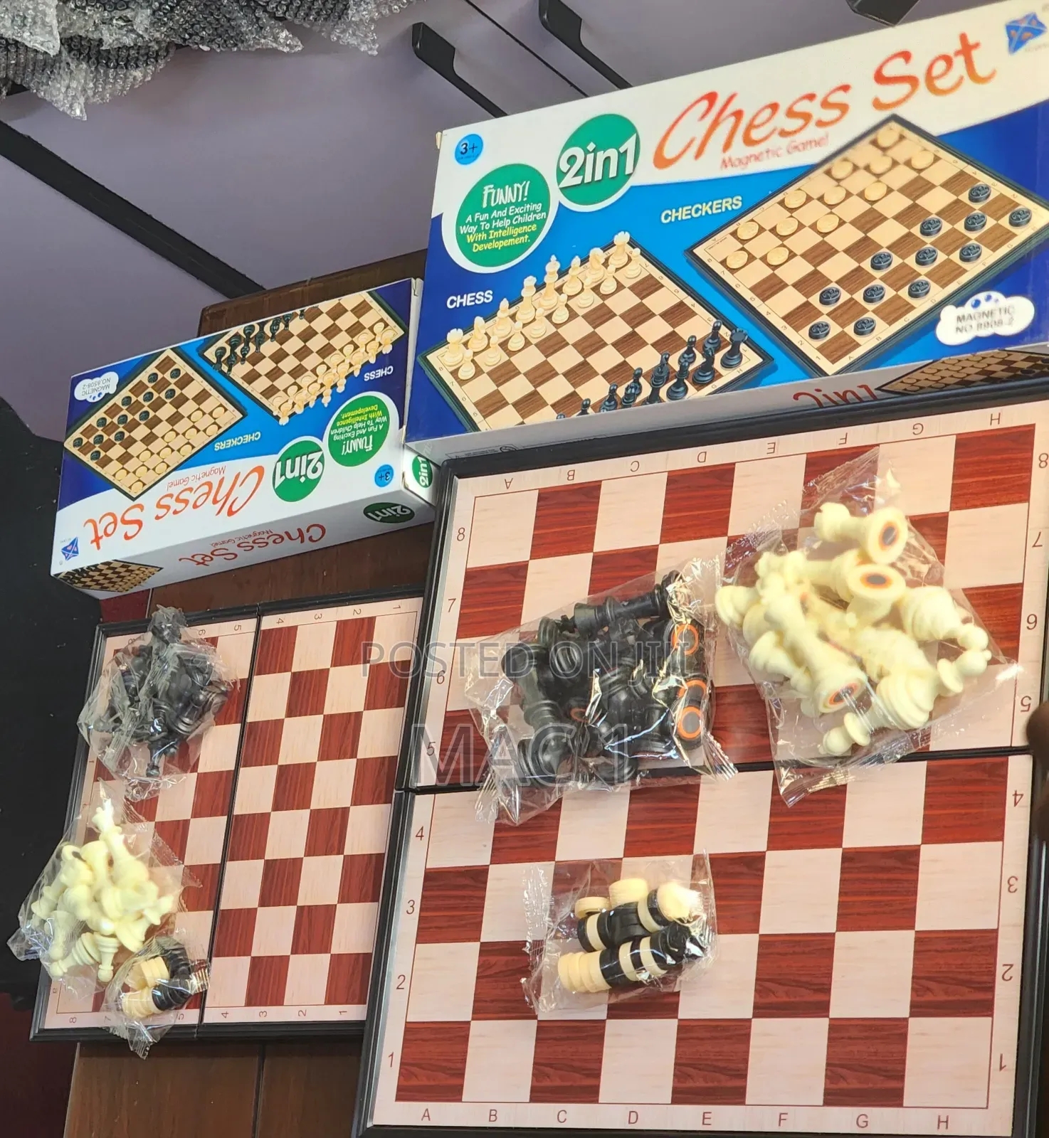 2 in 1 Chess Game Magnetic Board Game