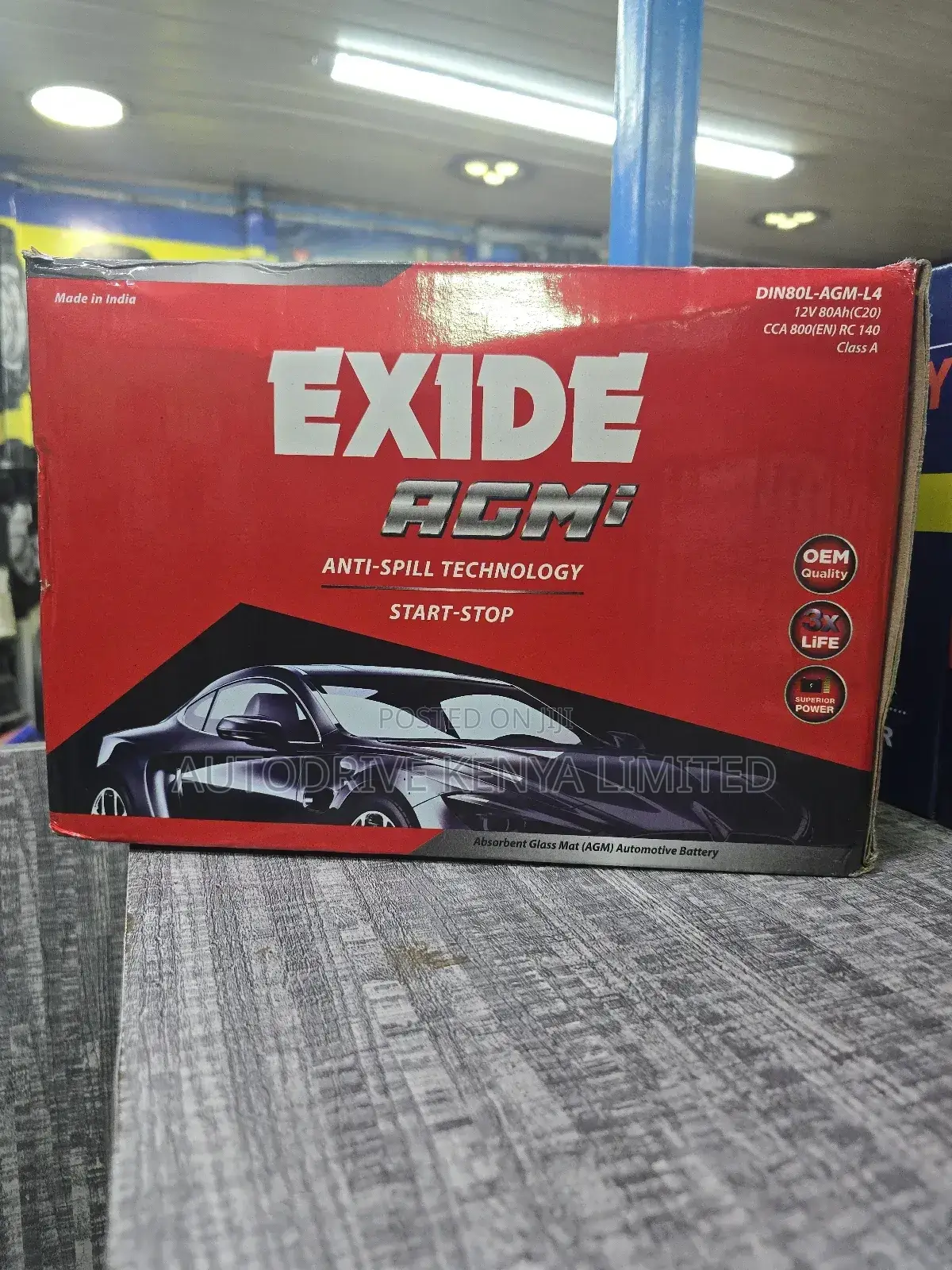 Din80 Exide Agm Start-Stop Battery