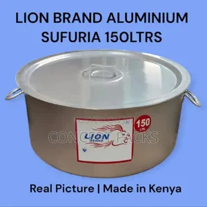 150 Litres Lion Brand Aluminum Sufuria With Lid and Handle