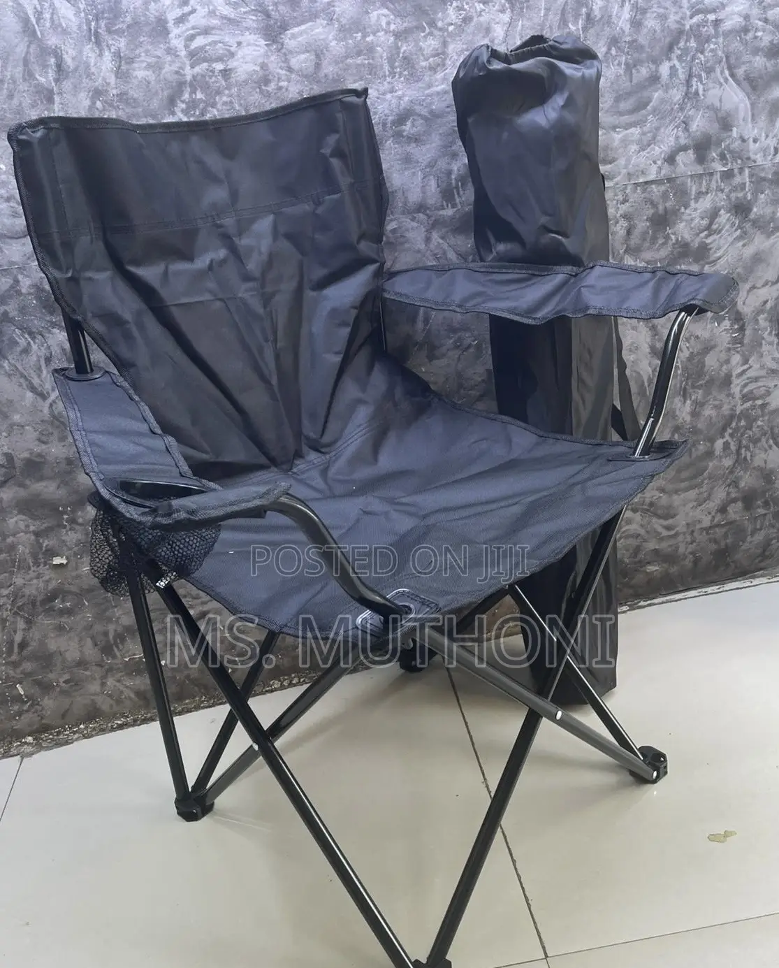 Black Outdoor/ Camping Foldable Seat