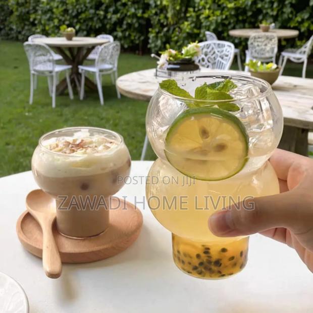 Unique Gourd Shape Design Glass Water Cup. - thumbnail 2