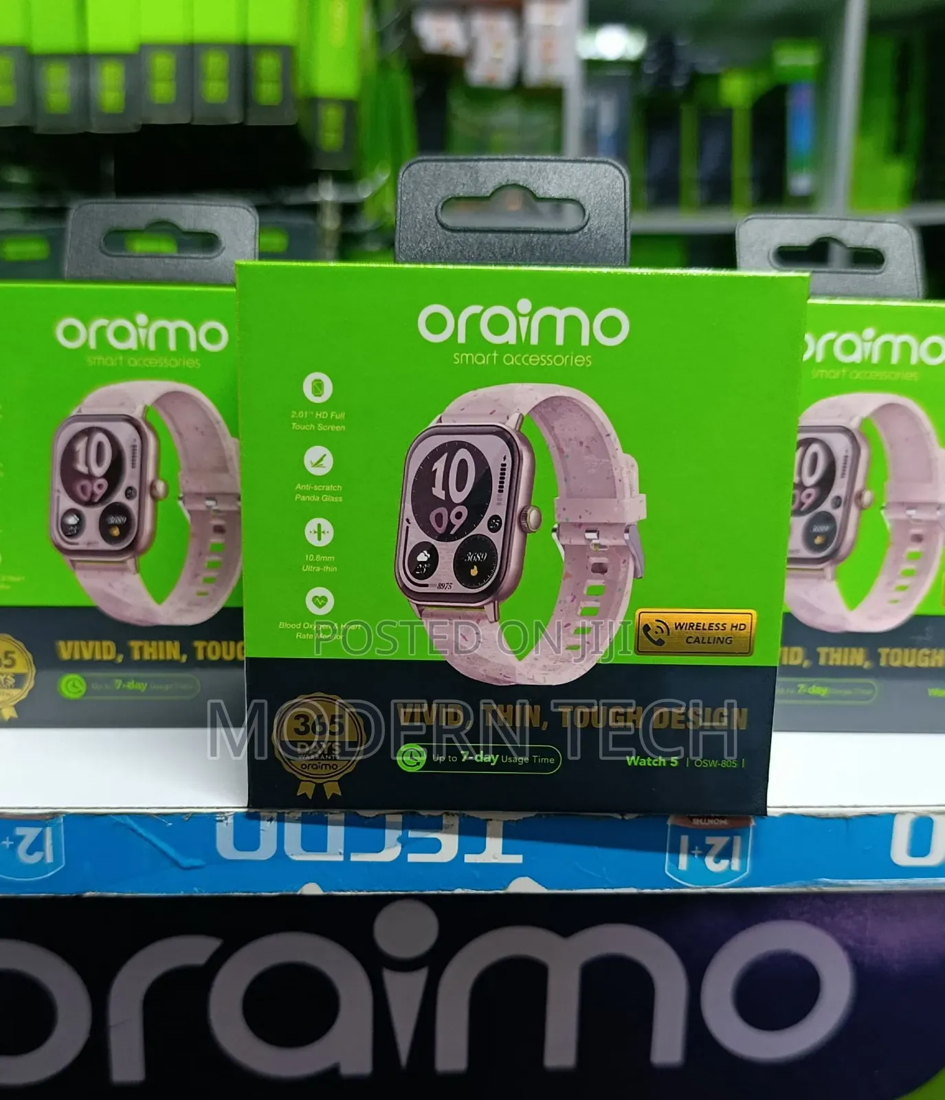Oraimo Watch 5 2.01" Hd Panda Glass Watch
