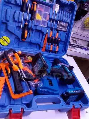 Fundi Tool Box /Carpenter Toolset With Cordless Drill