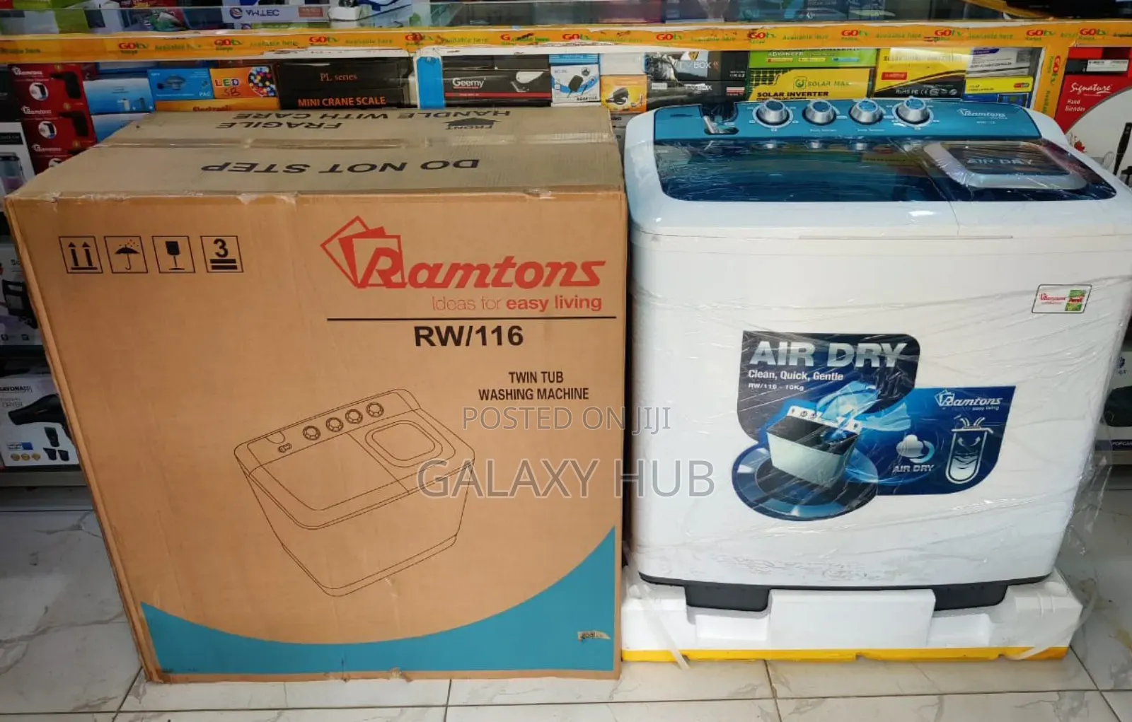 Ramtons Washing Machine Twin Tub 10kg With Air Dryer