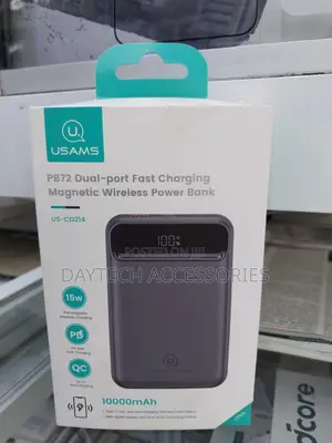 Usams Wireless Power Bank 10000mah Magnetic Wireless Charge