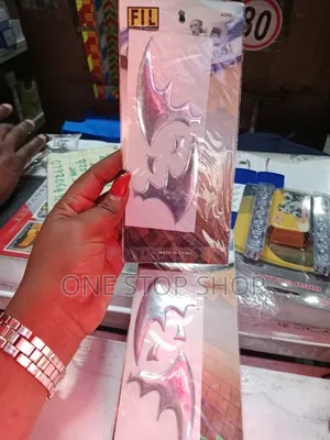2pcs Silver 3d Car Body Stickers in Silver