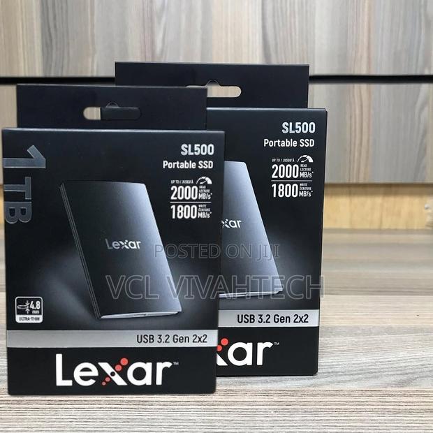 Lexar Sl500 Portable External SSD 1tb – Black - main view
