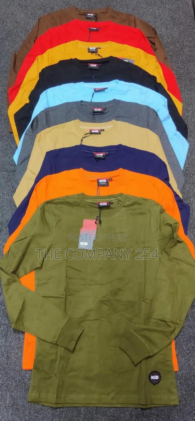 Quality Cotton Round Neck Plain Branding Long-Sleeved Tshirt - thumbnail 2
