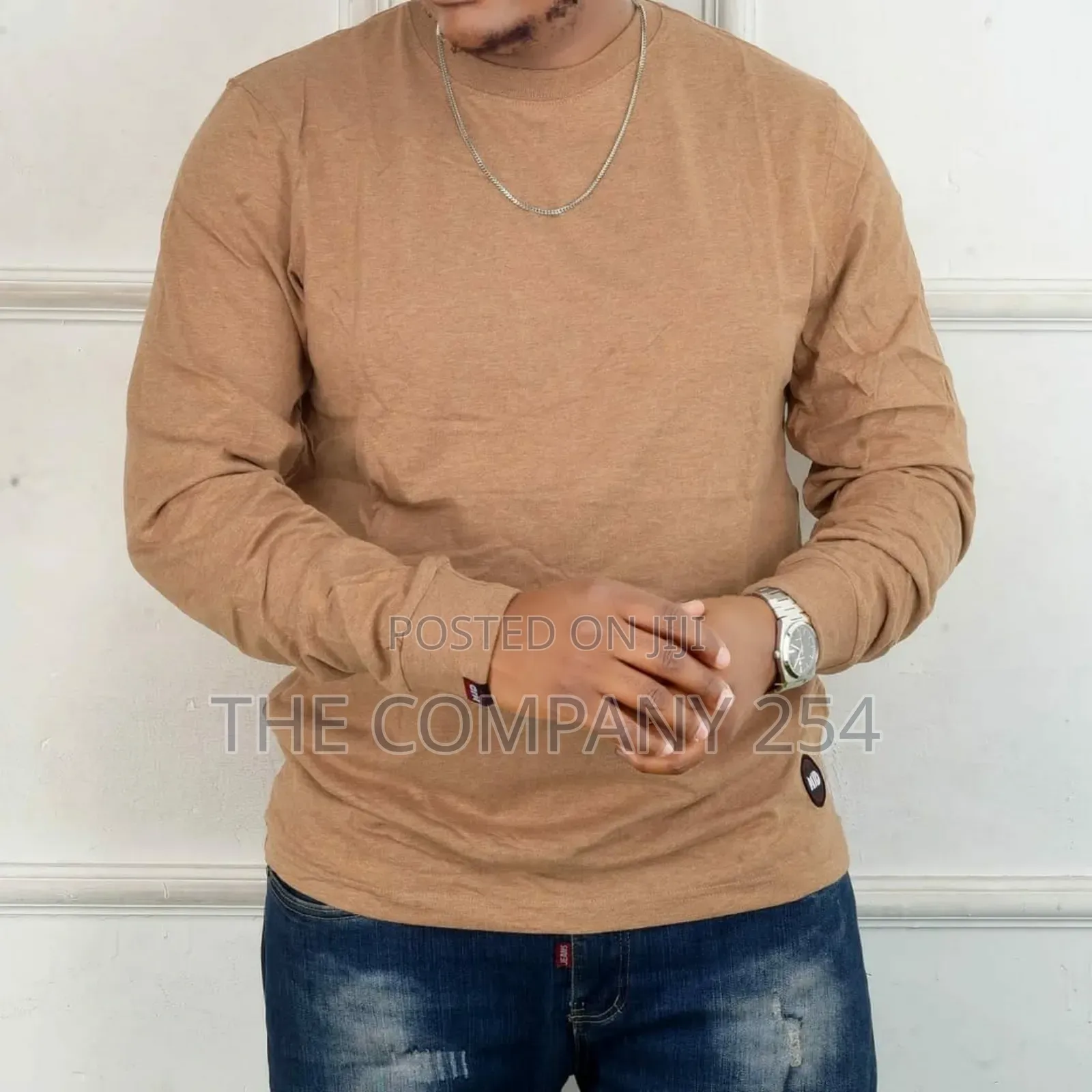 Quality Cotton Round Neck Plain Branding Long-Sleeved Tshirt