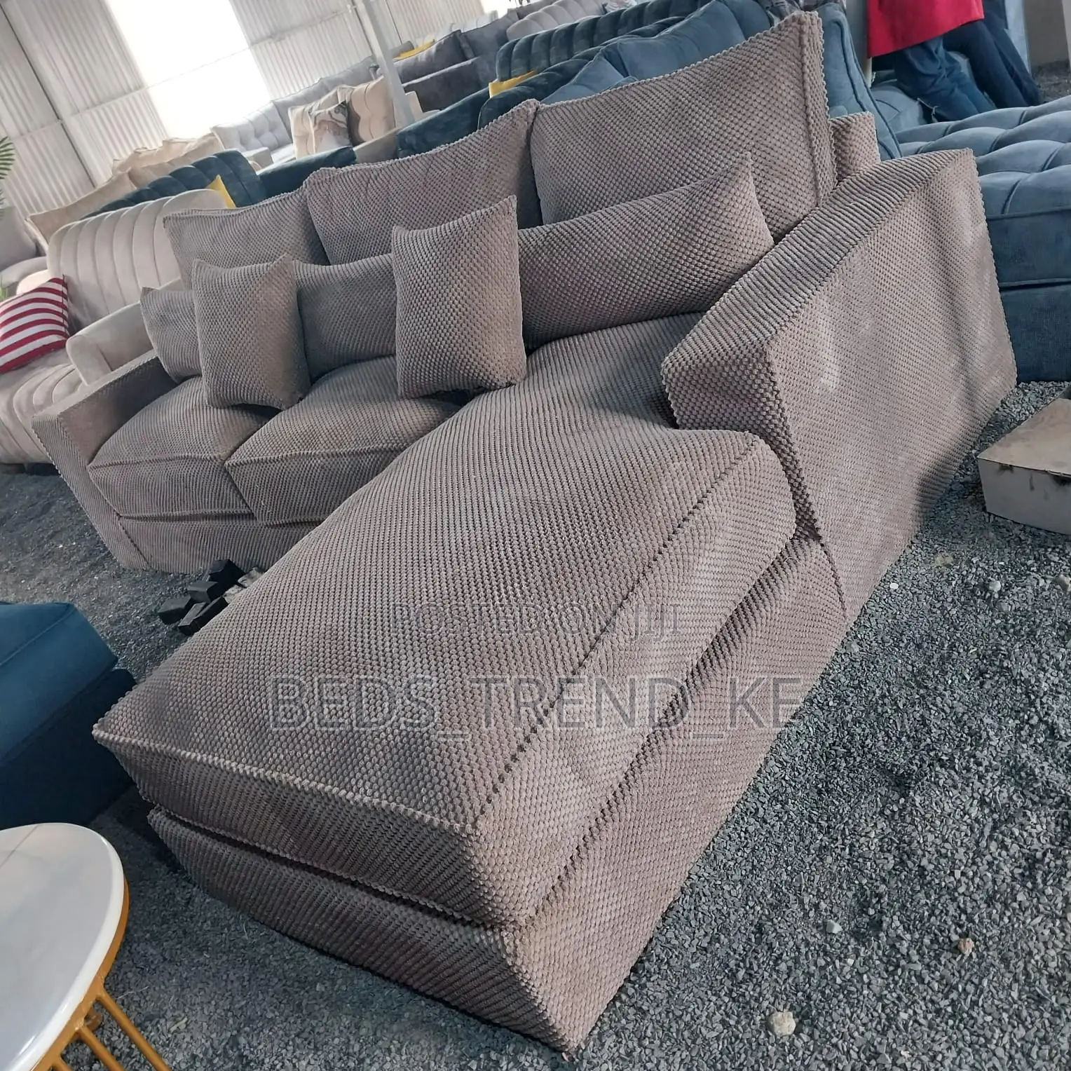 6 Seater Sturdy L Seat Sofa Set