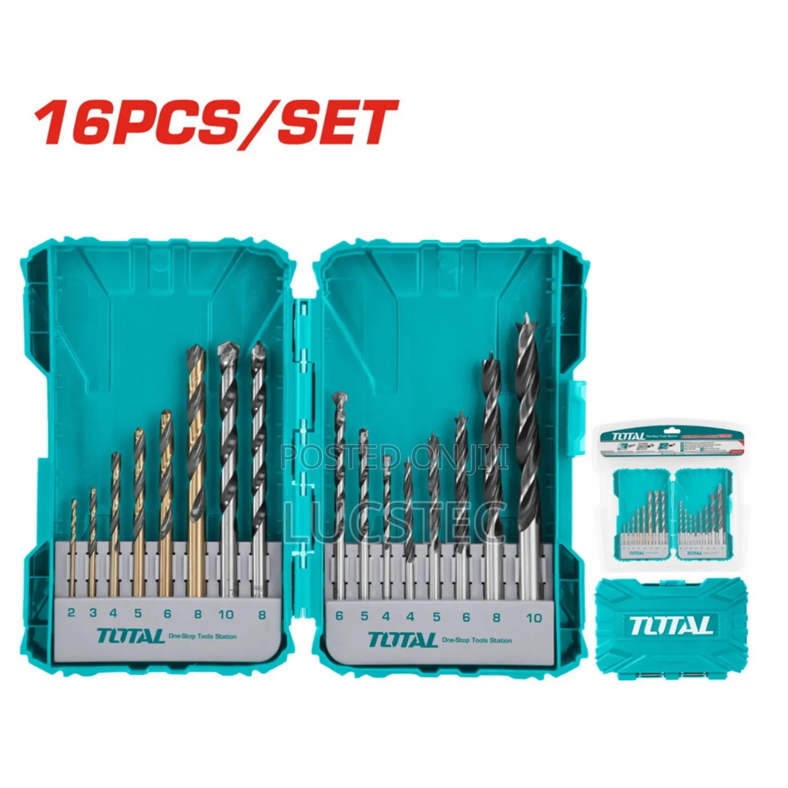 Total 16 Pcs Metal, Multifunction Drill, And Wood Drill Bit