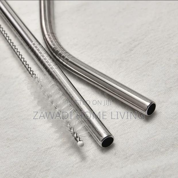 Stainless Steel Reusable Metal Straws With Cleaner Brush