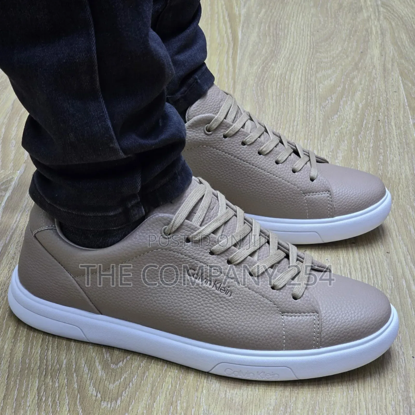 Men Leather Casual Original Calvin Klein Rubber Sole Shoes