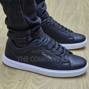 Men Leather Casual Original Calvin Klein Rubber Sole Shoes