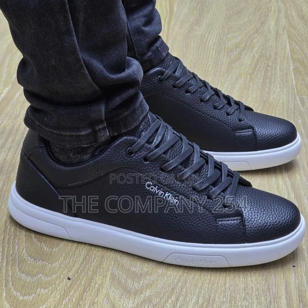 Men Leather Casual Original Calvin Klein Rubber Sole Shoes - thumbnail 3