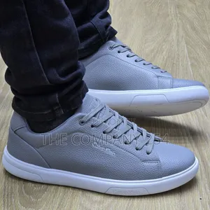 Men Leather Casual Original Calvin Klein Rubber Sole Shoes