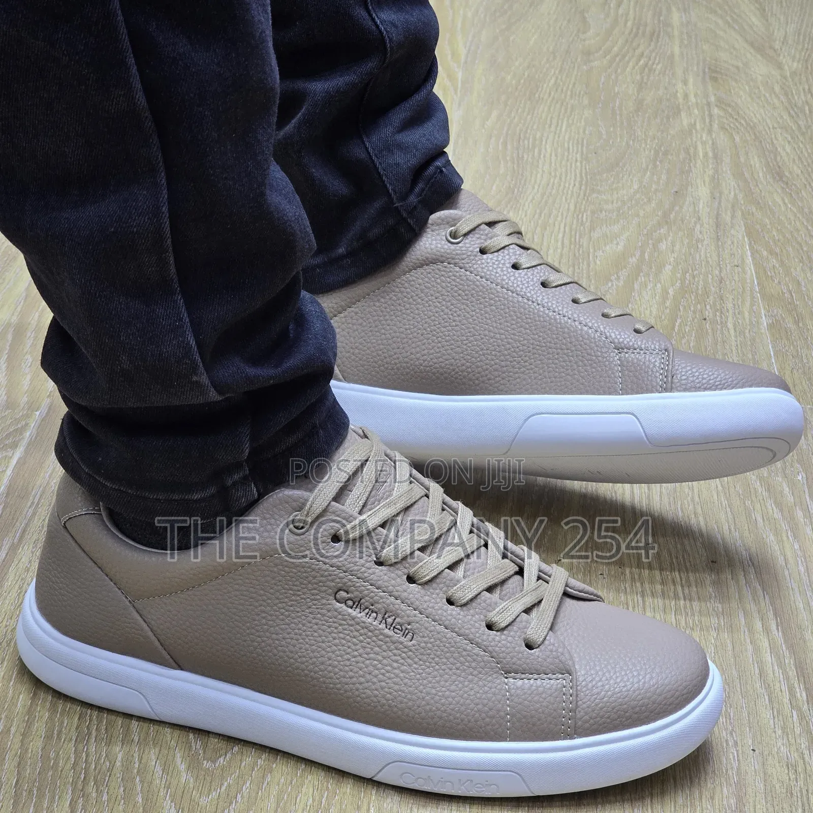 Men Leather Casual Original Calvin Klein Rubber Sole Shoes