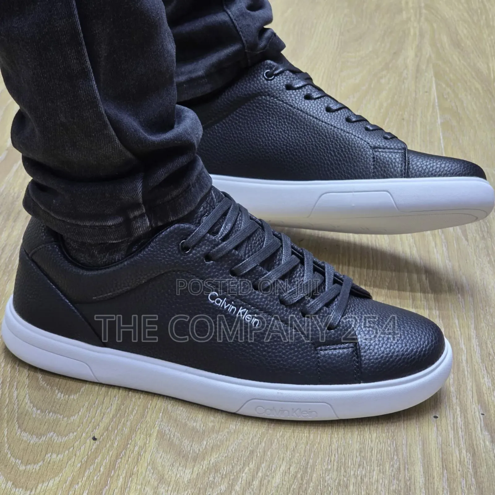 Men Leather Casual Original Calvin Klein Rubber Sole Shoes