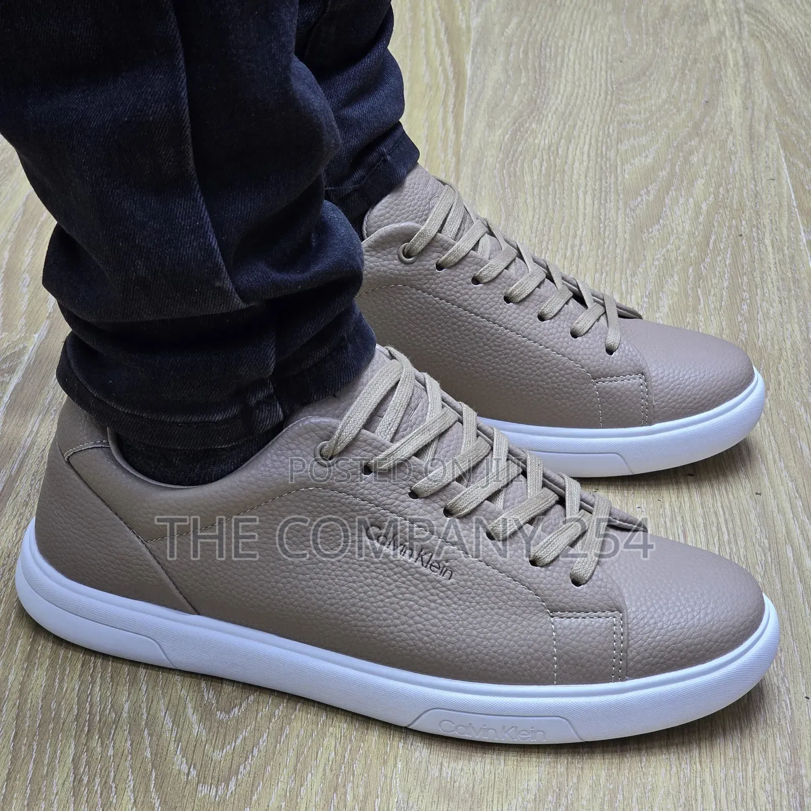 Men Leather Casual Original Calvin Klein Rubber Sole Shoes