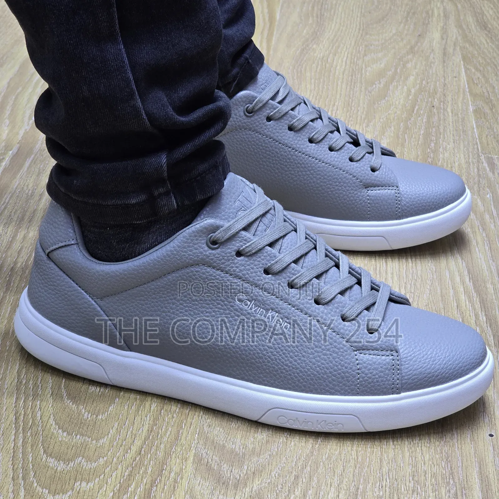 Men Leather Casual Original Calvin Klein Rubber Sole Shoes