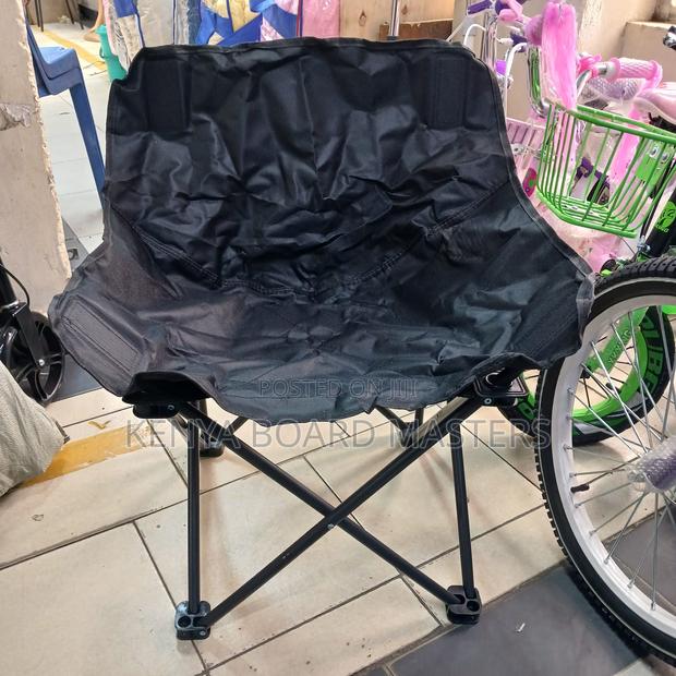 Foldable Black Camping Chair - main view