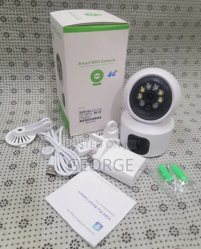#Wireless Camera V380 Dual Lens PTZ Cam 4g Simcard