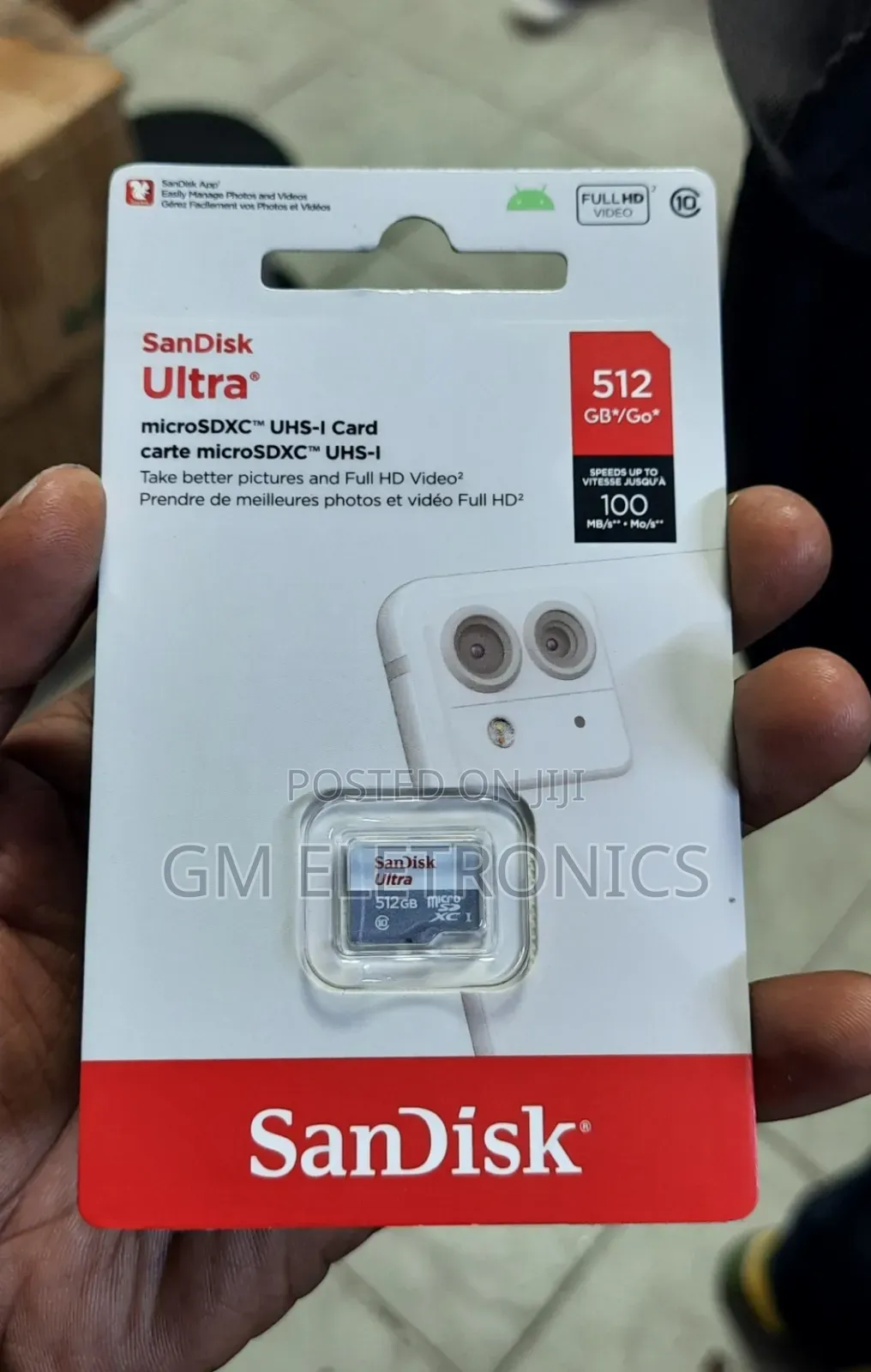 New 512gb Microsd Ultra Card A1,C10 - 100mb/S Read Speed.