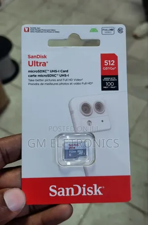 New 512gb Microsd Ultra Card A1,C10 - 100mb/S Read Speed.