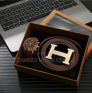 Watch and Belt Men Gift Set