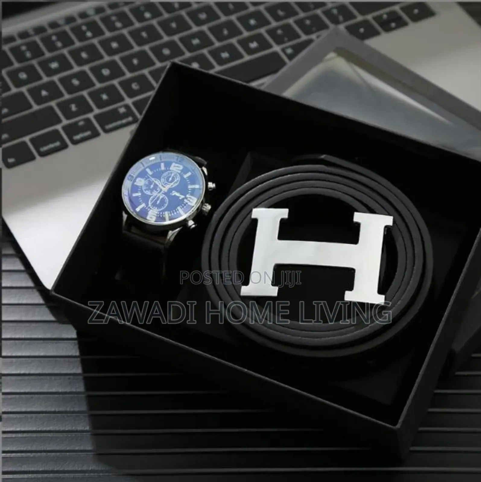 Watch and Belt Men Gift Set
